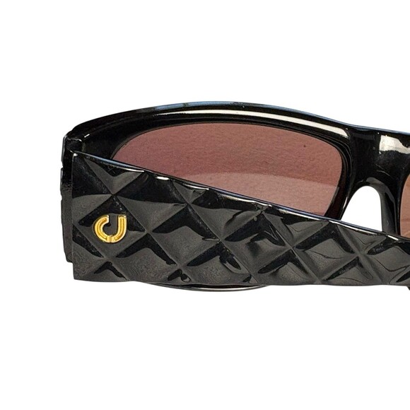 Charles Jourdan Sunglasses Black Ladies Made In France Rectangle Slightly Chunky main image 6